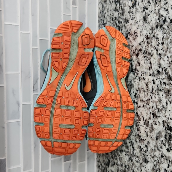 Gray Blue & Orange Nike Downshifter 5 Running Shoes sz 8 sneakers 537571-022 - Picture 6 of 6